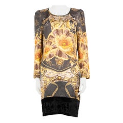 Roberto Cavalli Class Roberto Cavalli Floral Printed Knee-Length Dress Size XXL