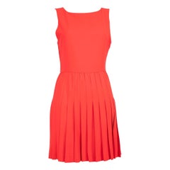 Alice + Olivia Red Pleated Mini Dress Size S