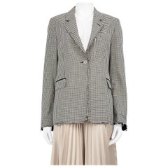 Chaqueta a cuadros de lana negra y blanca Golden Goose Talla XL