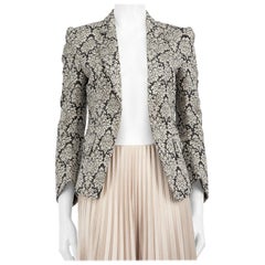 Balenciaga Grey Floral Pattern Blazer Size L