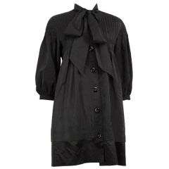 Marni Black Ballon Sleeve Neck Tie Dress Size XS