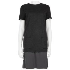 Brunello Cucinelli Grey Knee Length Wool Dress Size XS
