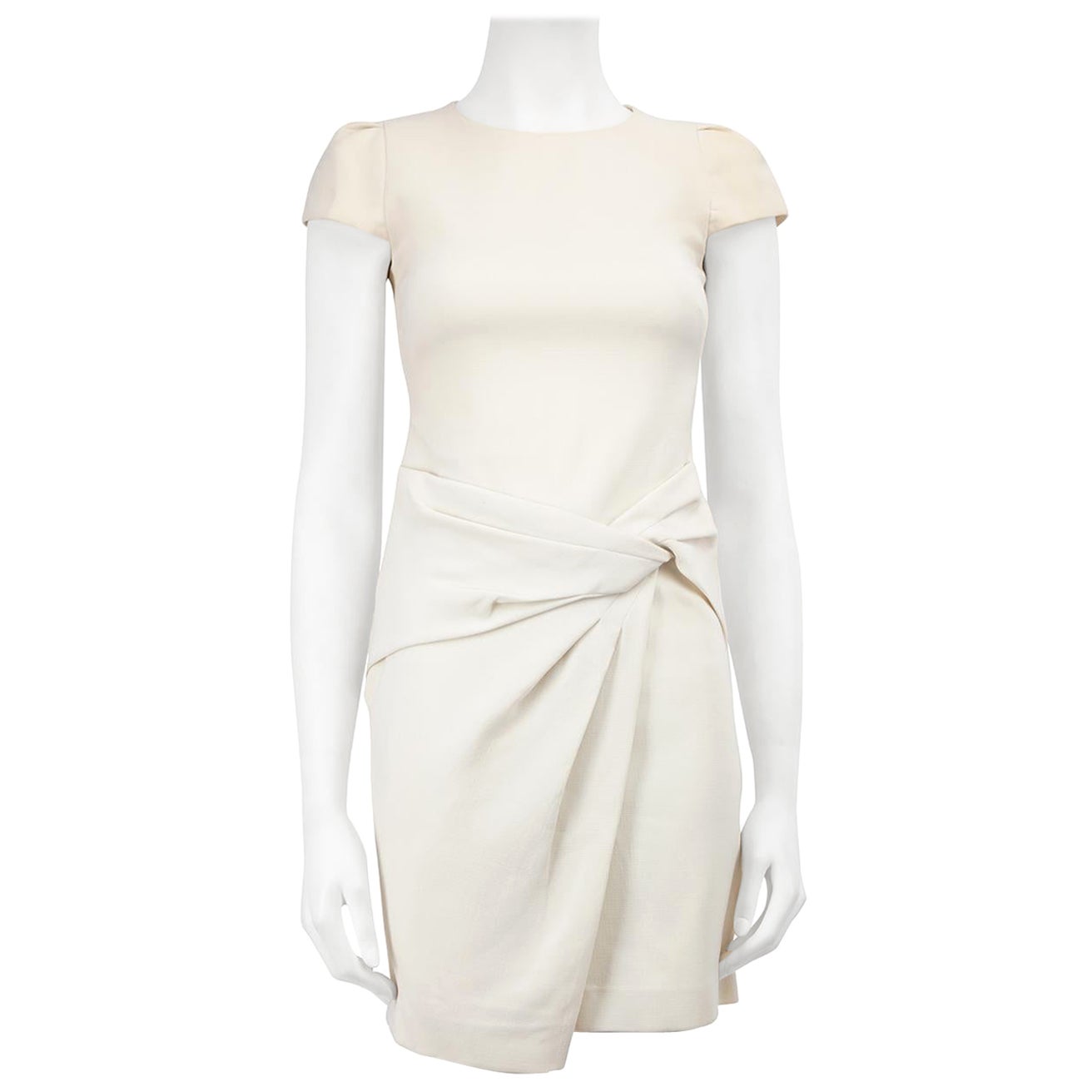 Emilio Pucci Cream Wool Bow Detail Bodycon Dress Size XS For Sale