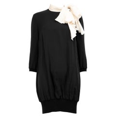 Azzaro Schwarzes Minikleid mit abnehmbarer Schleife Größe XL