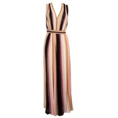 Missoni M Missoni Striped Metallic Knitted Maxi Dress Size L