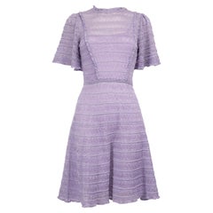 Missoni M Missoni Lilac Metallic Knit Mini Dress Size S