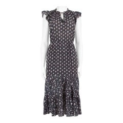 Ulla Johnson - Vestito midi con stampa floreale e righe, taglia M.