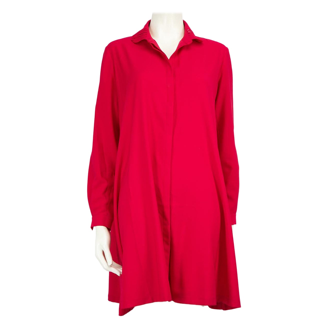 Maje Pink Long Sleeve Shirt Dress Size S For Sale