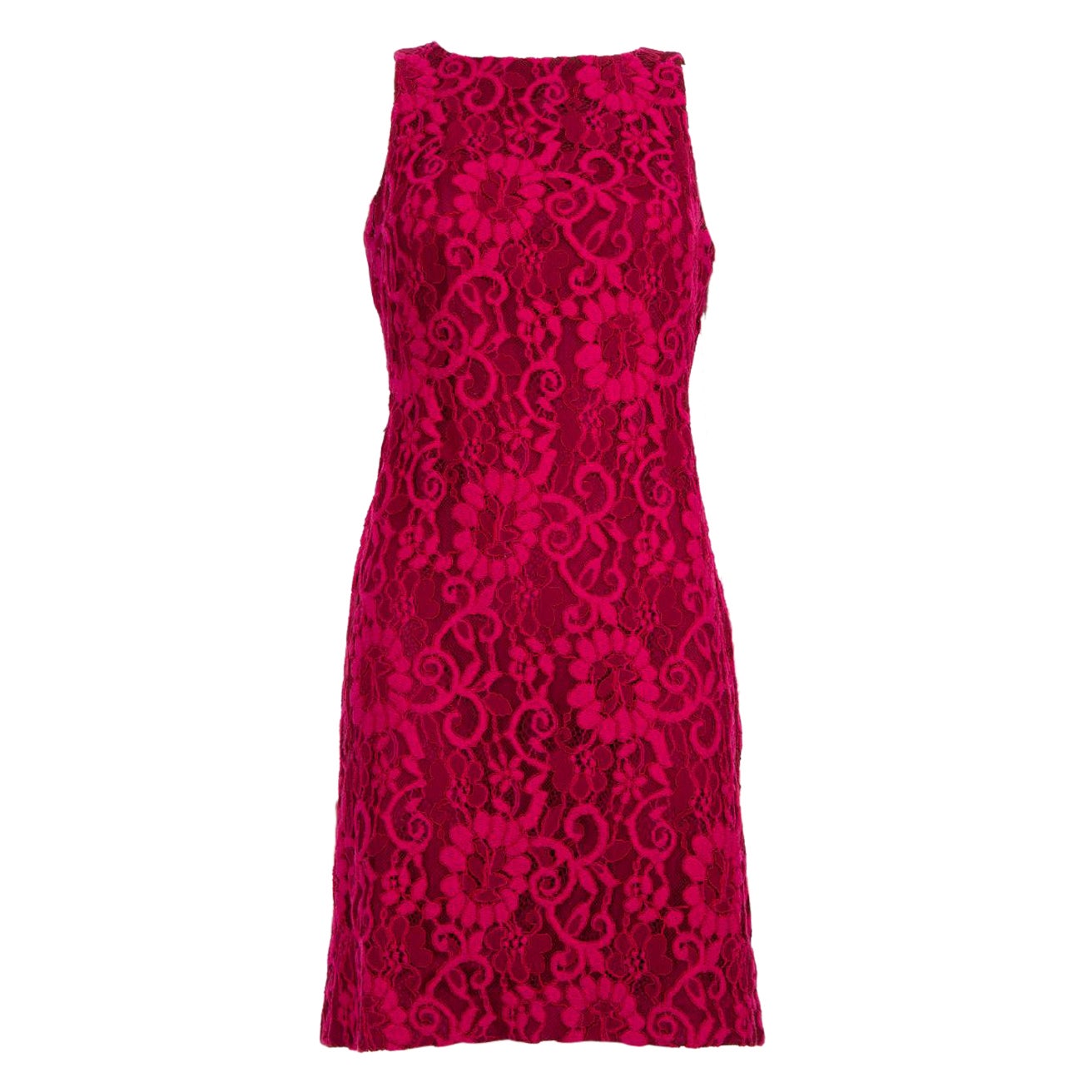 Ralph Lauren Pink Floral Lace Mini Dress Size XXS For Sale
