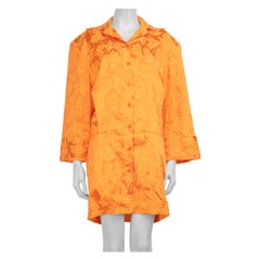 The Attico Orange Patterned Mini Dress Size M