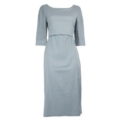 Max Mara Blue Bow Tie Midi Dress Size XS