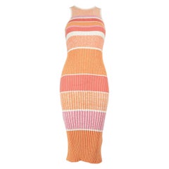 Victoria Beckham Victoria Victoria Beckham Stripe Pattern Rib Knit Dress Size S