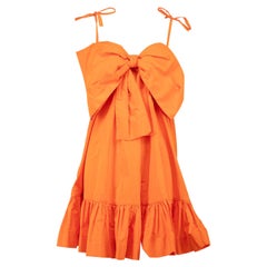 MSGM Orange Bow Accent Mini Dress Size XS