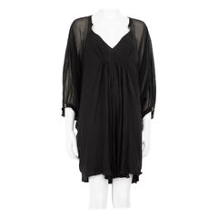 Diane Von Furstenberg Black Silk Batwing Dress Size XXL