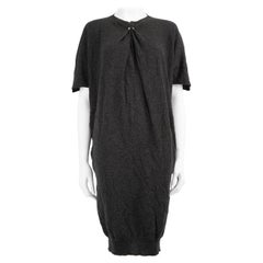 Lanvin - Vestito in lana grigio al ginocchio taglia XS