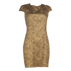 Vestido mini largo dorado Diane von Furstenberg Talla S