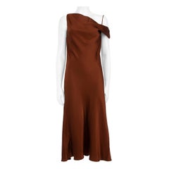 Amanda Wakeley Brown Cowl Neck Midi Dress Size L