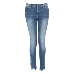 FRAME Blau Denim Raw Hemd Skinny Blakey Jeans Größe M