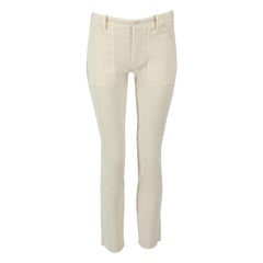 Nili Lotan Ecru Corduroy Skinny Trousers Size XXS