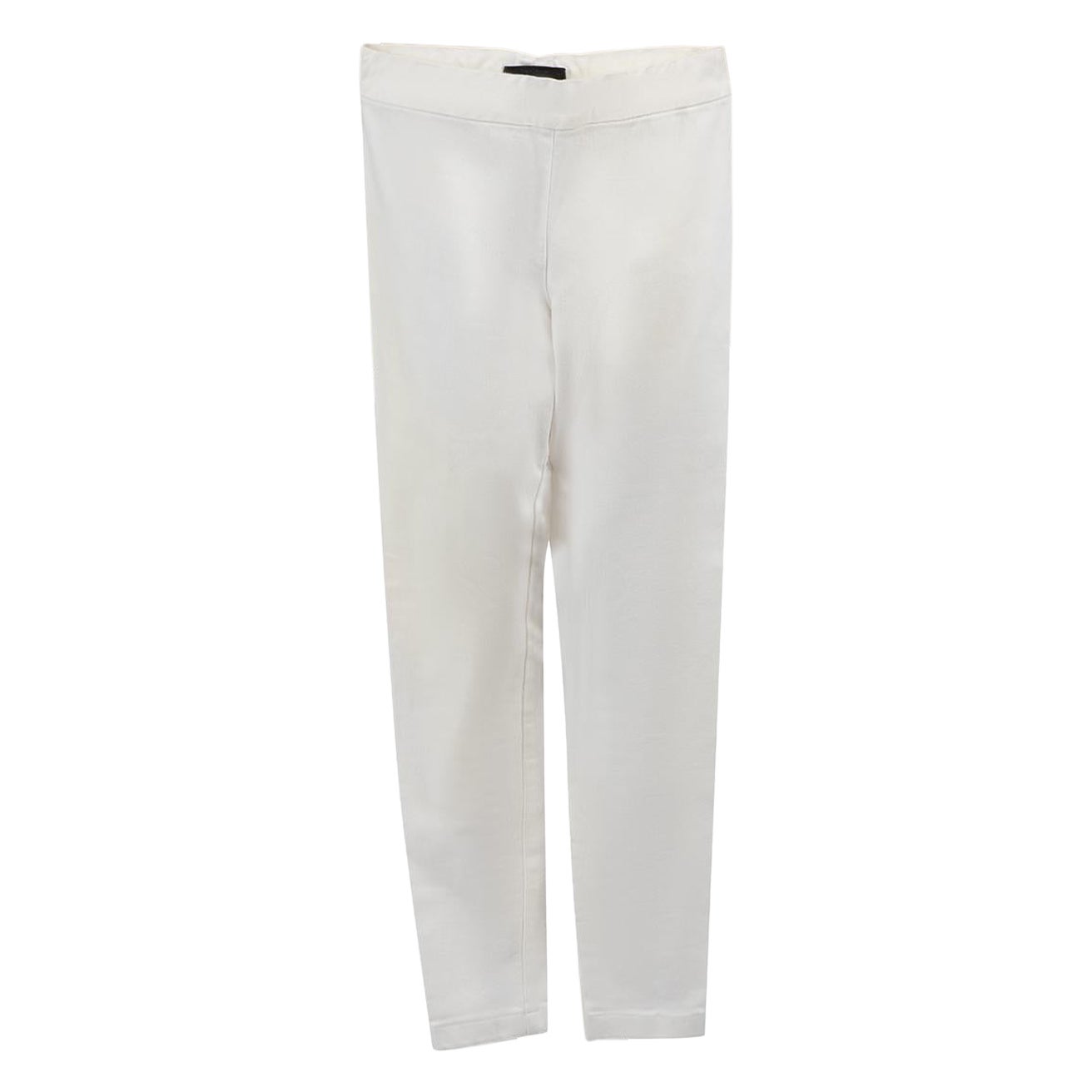 The Row White Slim Fit Zip Cuff Trousers Size XS For Sale