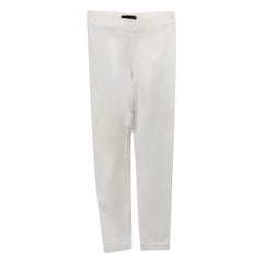 The Row Pantalones blancos ajustados con cremallera Talla XS