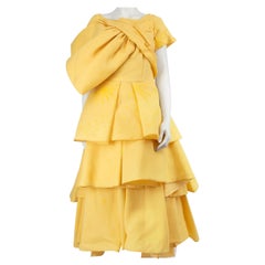 Isabel Sanchis Vestido amarillo con detalle de lazo talla XXL