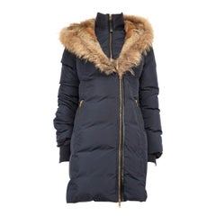 Mackage Navy Raccoon Fur Hood Puffer Coat Size M
