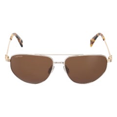 Lanvin Silver & Tortoiseshell Aviator Sunglasses