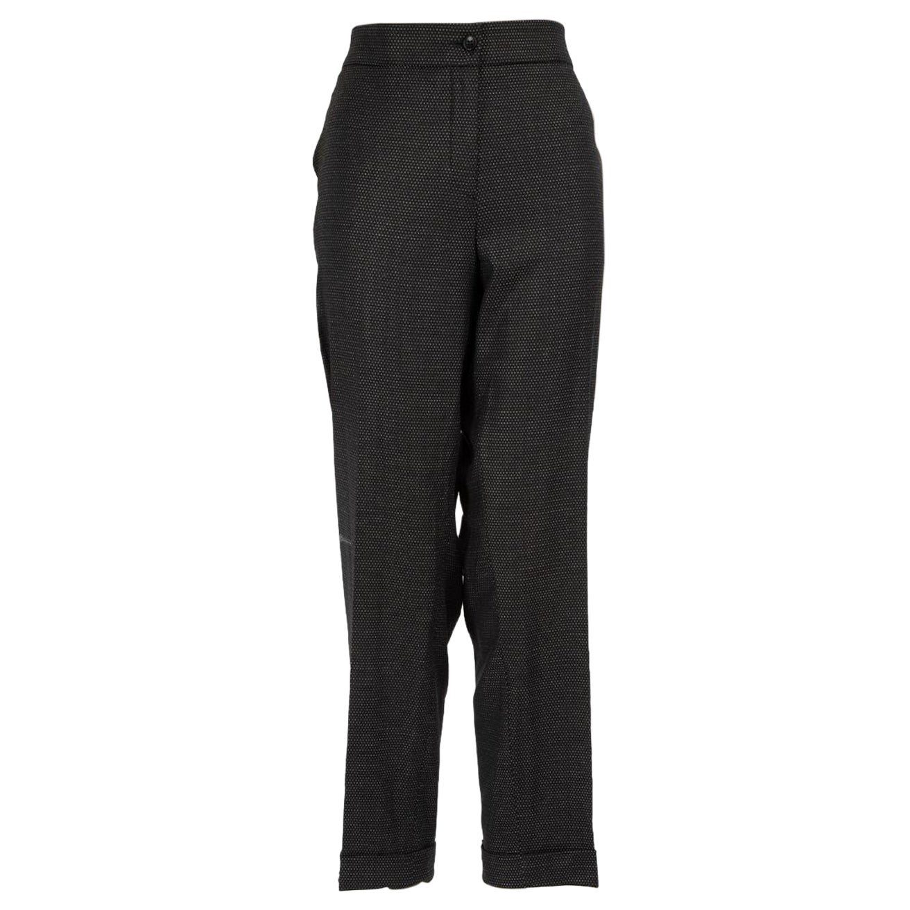 Pantaloni a gamba tesa in lana nera Etro taglia XXXL