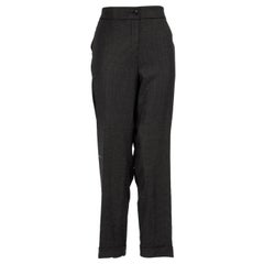 Etro Pantalon droit à pois en laine noire, taille XXXL