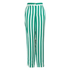 Dolce & Gabbana Silk Striped Trousers Size XL