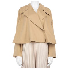 Chaqueta Loewe Beige Cropped Doble Pechera Talla XS