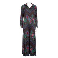 Missoni Floral Patterned Long Sleeve Maxi Dress Size S