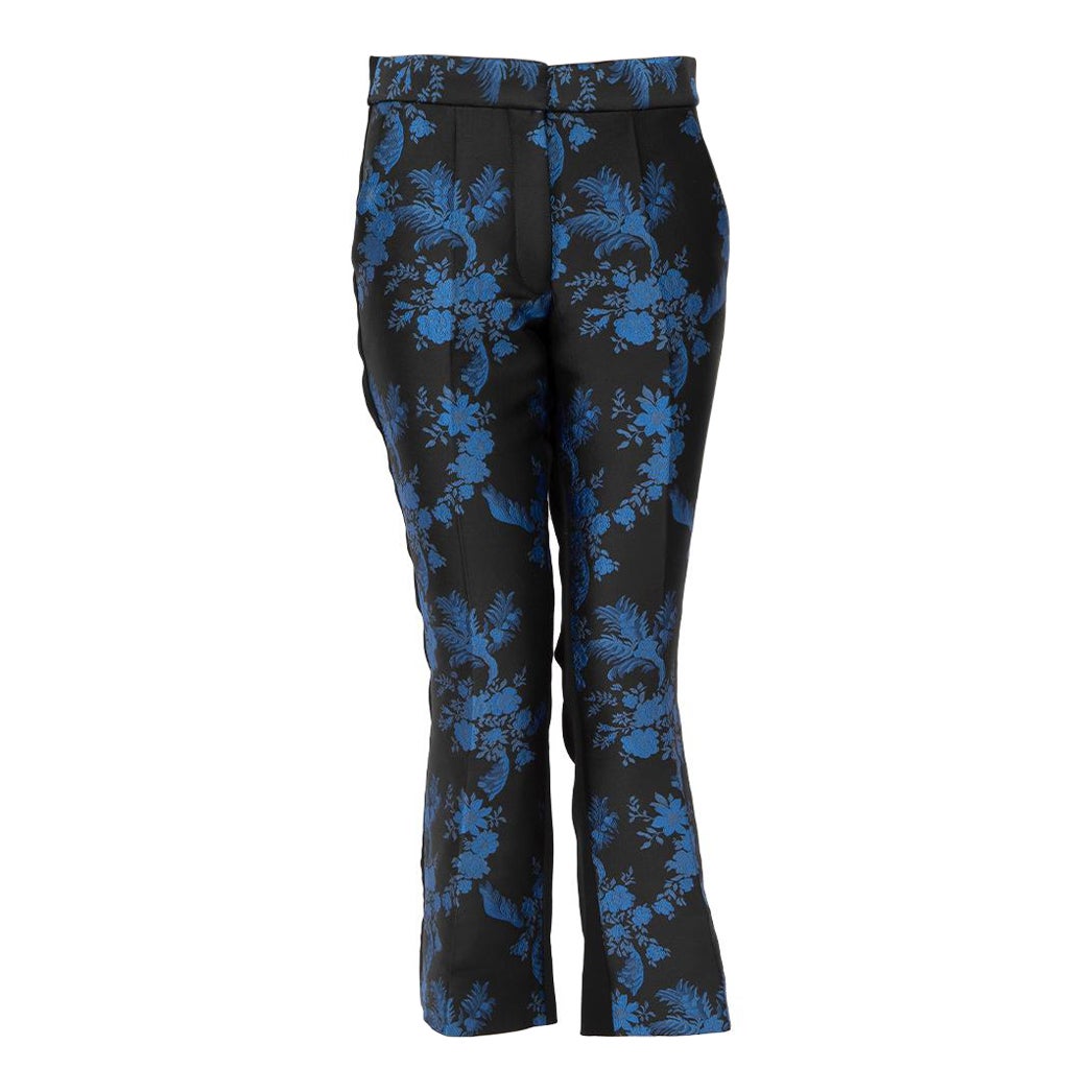 Stella McCartney Blue & Black Floral Trousers Size XS
