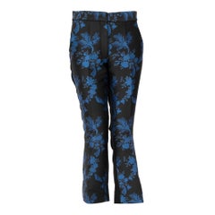 Stella McCartney Blaue & schwarze geblümte Hose Größe XS