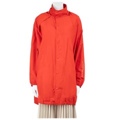 Balenciaga Red Oversized Hooded Jacket Size L