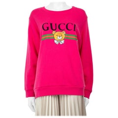 Gucci Kai x Gucci Pink Teddy Bear Print Sweatshirt Size M