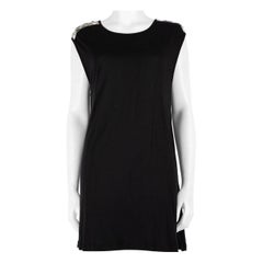 Givenchy Black Crystal Embellished Long Top Size M