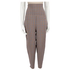 Stella McCartney Chequered High Rise Tapered Trousers Size XXS