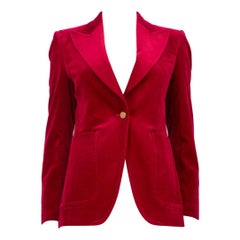 Gucci Red Velvet Blazer Size S