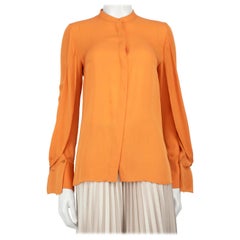 3.1 Phillip Lim Blusa naranja de manga larga SIlk Talla XXS