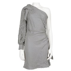 Zimmermann - Mini abito a una manica a strisce in blu, taglia M.