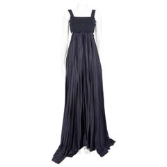 A.L.C. Robe longue plissée avec jupe bleu marine, taille M