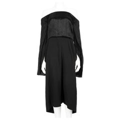 Roland Mouret Black Metallic Off Shoulder Dress Size 4XL