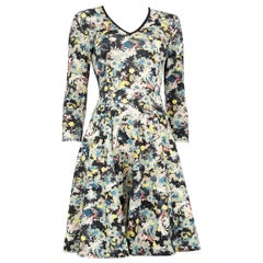 Vestido acampanado Erdem Floral Cuello en V Midi Talla XS