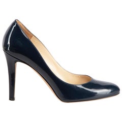 Jimmy Choo Navy Patent Leather Pumps Size IT 36.5