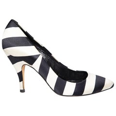 Cynthia Rowley Striped Print Satin Pumps Size US 8