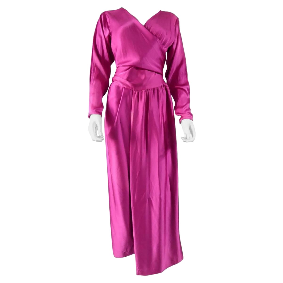 A Lanvin Couture Evening Dress or Négligé Numbered 18073 - France Circa 1990 For Sale