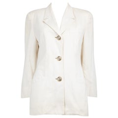 Blazer blanco abotonado Versace Talla XL