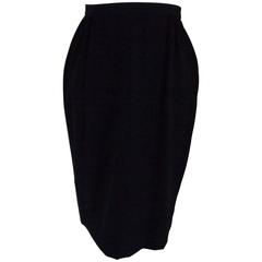 Azzaro Black Cotton Skirt